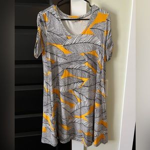 Yellow Summer Mid-Length Swing Dress